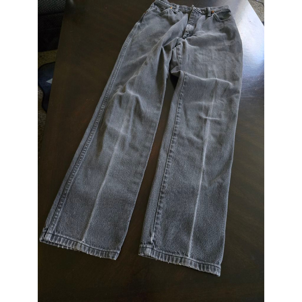 Women's Vintage 90s Grunge Wrangler Gray Wash Loose Straight Leg Jeans Size 28 - Picture 4 of 8